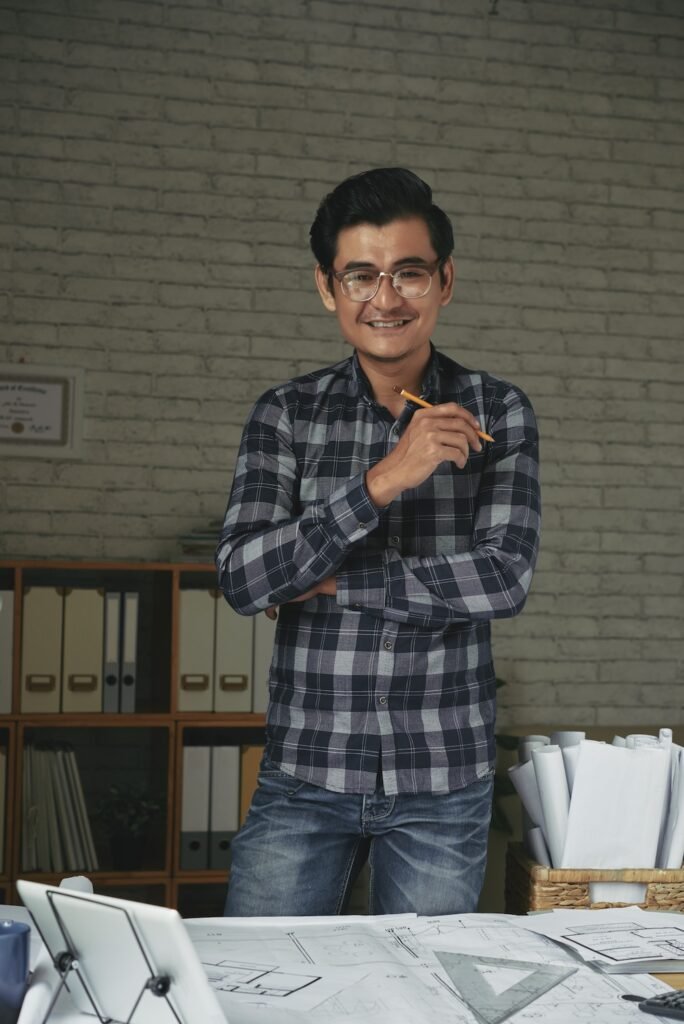 Happy engineer